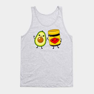 Vegemite and Avacado - Cute friends - Cute Vegetarian Spread - Australia Tank Top